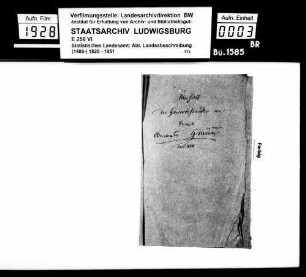 Gewerbestatistik des Oberamts nach der Katasteraufnahme von 1829