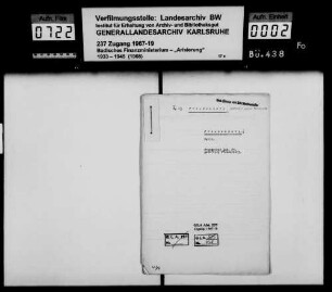 Freudenberg, Israelitsiche Gemeinde Bewerber: Gemeinde Freudenberg Lagerbuch-Nr. 406 Freudenberg