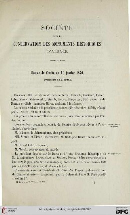 Séance du Comité du 10 janvier 1870