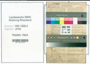 Entnazifizierung Hans Heyden , geb. 27.06.1910 (Angestellter)