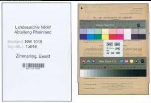 Entnazifizierung Ewald Zimmerling , geb. 26.02.1890 ()