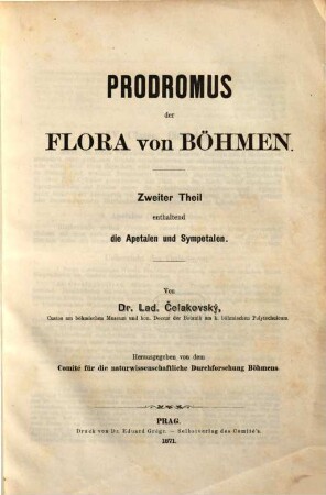 Archiv für die naturwissenschaftliche Landesdurchforschung von Böhmen, 2,3/5. 1872