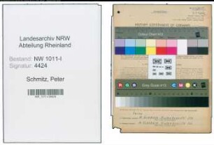 Entnazifizierung Peter Schmitz , geb. 17.09.1891 (Postbetriebswart)