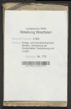 Remissionen und Freiheiten für die Neuanbauenden in Minden und Ravensberg
