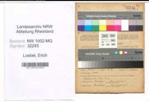 Entnazifizierung Erich Loebel , geb. 26.02.1912 (Arbeiter)