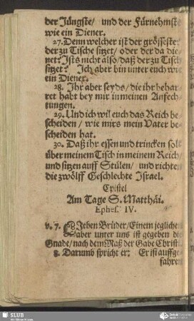[Am Tage S. Matthäi]