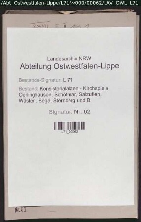 Nebenschule zu Helpup (auf der Osterheide): Besetzung der Schulmeisterstelle auf der Osterheide oder zu Helpup