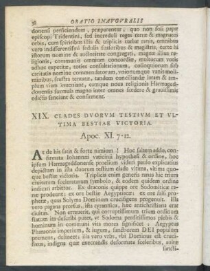 XIX. Clades Duorum Testium Et Ultima Bestiae Victoria