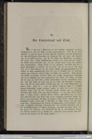 VI. Von Constantinopel nach Triest
