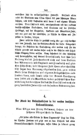 Der Stand der Volksschullehrer in der neuesten deutschen Nationalliteratur