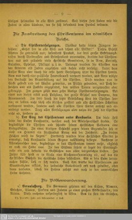 Die Ausbreitung des Christentums im römischen Reiche