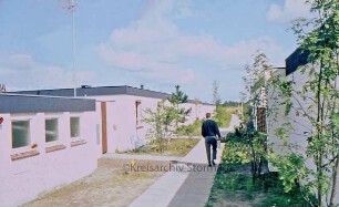 Stadtteil Klosterbergen: Einfamilienhäuser mit Flachdächern