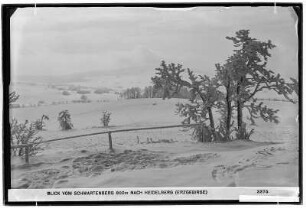 Blick vom Schwartenberg (800 Meter) nach Heidelberg
