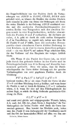 Die harmonische Theilung der von einem Punkte der Curve ausgehenden Sehne im Polarkgelschnitt.