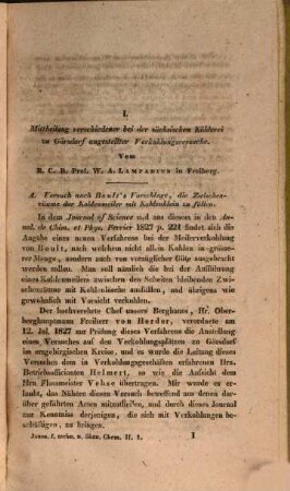 Journal für technische und ökonomische Chemie. 2. 1828