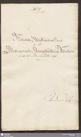 Natürliche Beschaffenheit und Laage des Grubengebäudes Himmelfarth sam̄t Abraham - 17.6062 4.