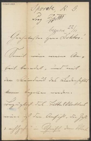 Brief an B. Schott's Söhne : 25.10.1888