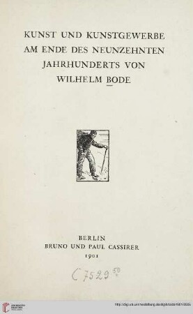Kunst und Kunstgewerbe am Ende des neunzehnten Jahrhunderts