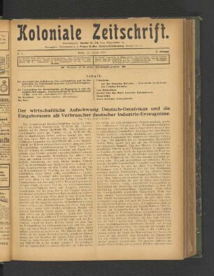 Die wirtschaftliche Aufschwung Deutsch-Ostafrikas und die Eingeborenen als Verbraucher deutscher Industrie-Erzeugnisse.