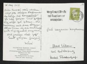 Brief von Brigitte Bermann Fischer an Margarete Hauptmann