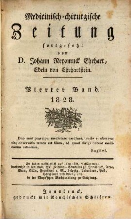 Medicinisch-chirurgische Zeitung. 1828, 4