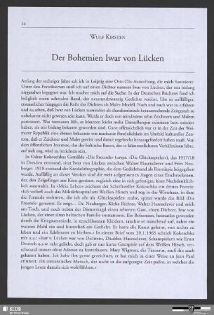 Der Bohemien Iwar von Lücken