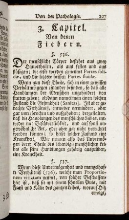 3. Capitel. Von denen Fiebern.