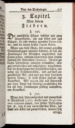 3. Capitel. Von denen Fiebern.