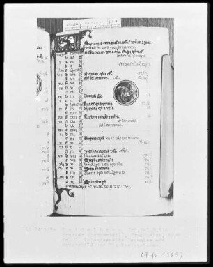 Brevier und Kalendar — Kalendar, Folio 2-7 — Kalenderseite Dezember, Folio 7recto