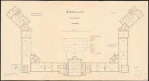 Kadettenanstalt der Garnison, Naumburg/Saale: Grundriss Dachgeschoss 1:100