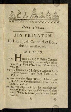 1-79, Pars Prima. Jus Privatum.