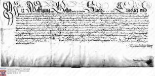 Kurfürst Wolfgang v. Mainz belehnt Eberhard Wambold und seine Brüder Philipp, Schweikhard, Wolf, Hans und Hans Dieter mit dem Burglehen zu Dieburg