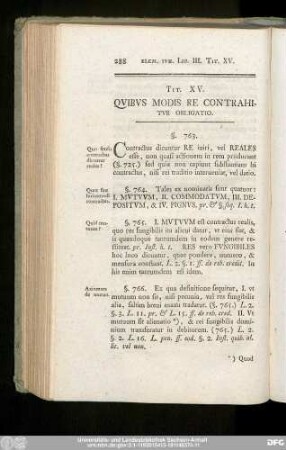 Tit. XV. Quibus Modis Re Contrahitur Obligatio.