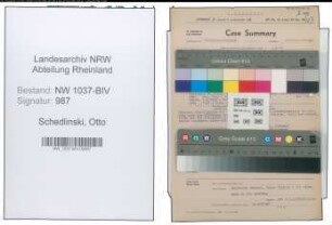 Entnazifizierung Otto Schedlinski , geb. 15.01.1887 (Stadtinspektor)