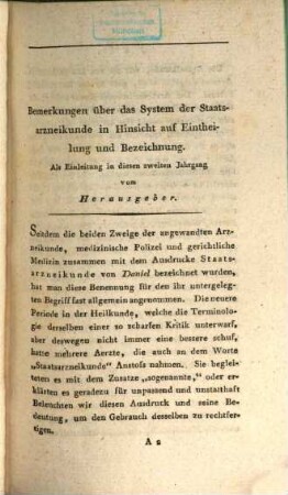 Jahrbuch der Staatsarzneikunde. 2. 1809