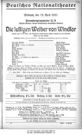 Die lustigen Weiber von Windsor