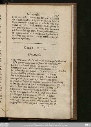 Chap. XLIX. Des autels.