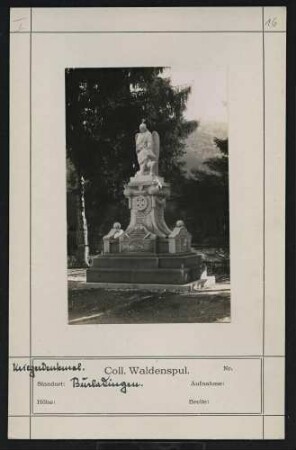 Kriegerdenkmal Standort: Burladingen