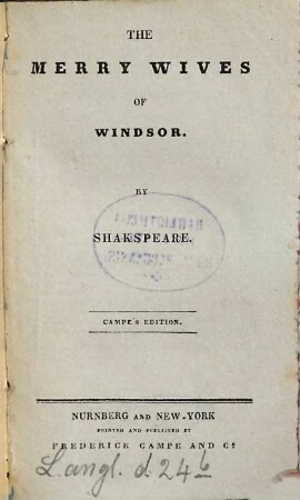 The merry wives of windsor