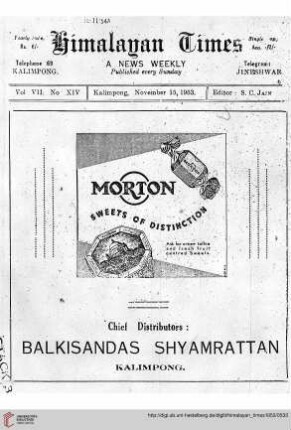 No. XIV (15 November 1953)