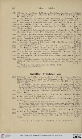Schiller, Friedrich von (Nr. 3392 - 3955)