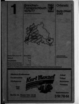 1976/1977: Amtliches Fernsprechbuch
