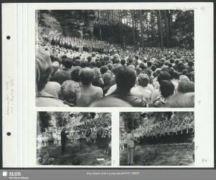 Zuschauerkulisse am Schrammtor zum Bergsingen (Bild 1) : Dirigent: Werner Matschke