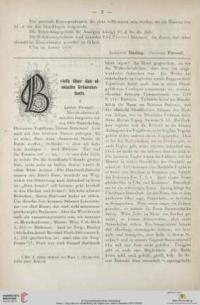 Briefe über das ulmische Urkundenbuch