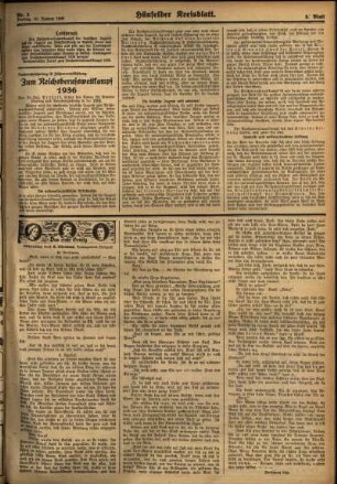 Dritte Ausgabe vom Freitag, den 10. Januar 1936.