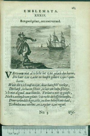 Emblemata. XXXIX. Een goed gelaet, een zoet verraed.
