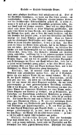 Einfache katechetische Fragen