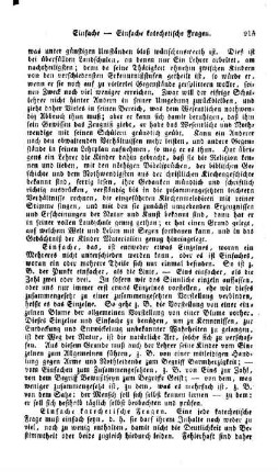 Einfache katechetische Fragen