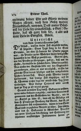 Unterricht von dem Fronleichnams-Fest
