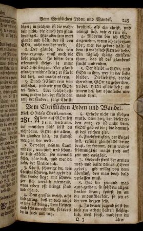 Vom Christlichen Leben und Wandel. - Vom geistlichen Kampf und Sieg.